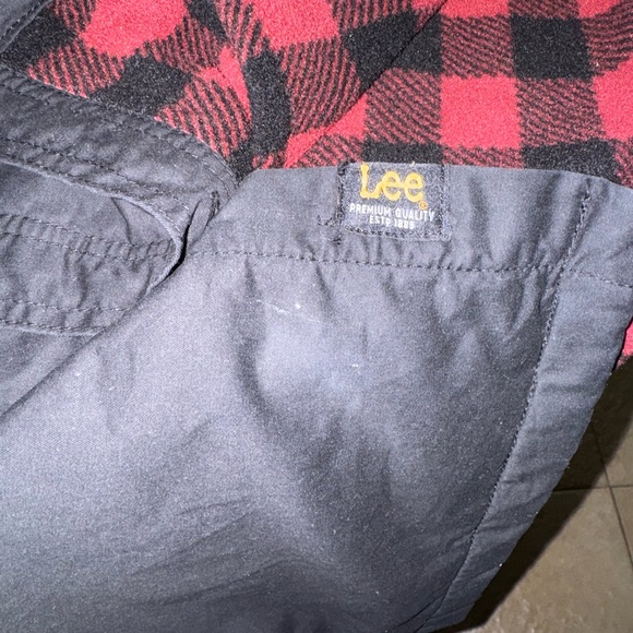 Lee Men's Black Flannel Lined Jacket Large - Picture 5 of 9